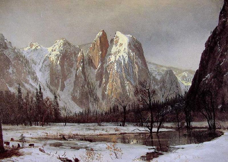 Albert Bierstadt Cathedral Rock, Yosemite Valley Sweden oil painting art